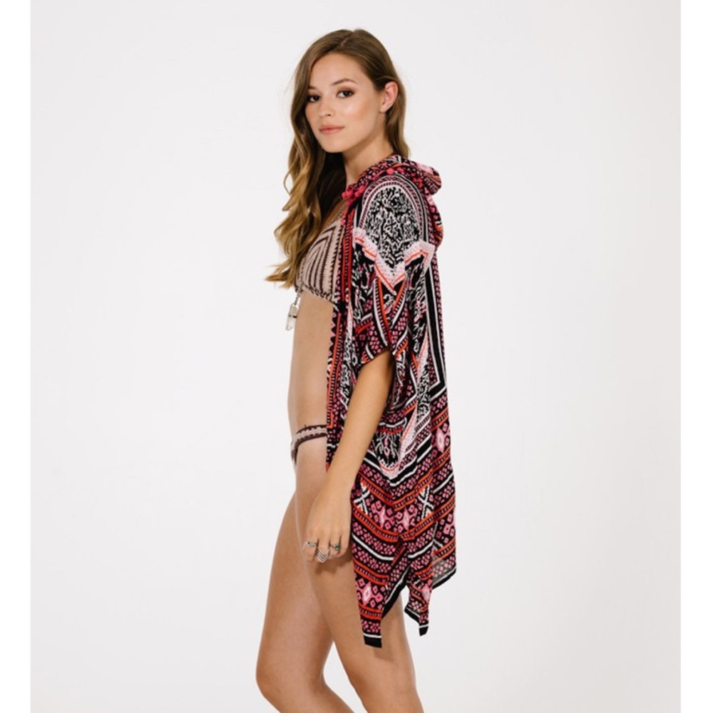 RAGA Riviera Maya Hoodie cover up in Teal - Picture 4 of 6